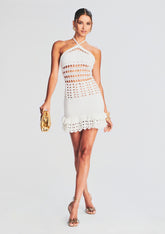 Eze Crochet Pearl Embellished Dress