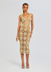 Saffron Knit Crochet Dress