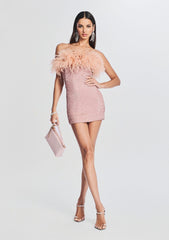 Torin Sequin Feather Dress