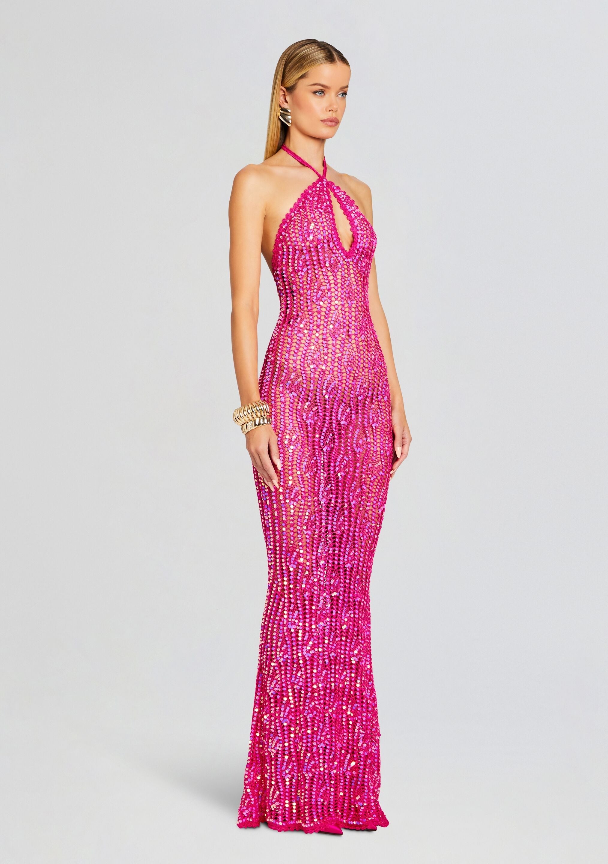 Massie Sequin Crochet Dress