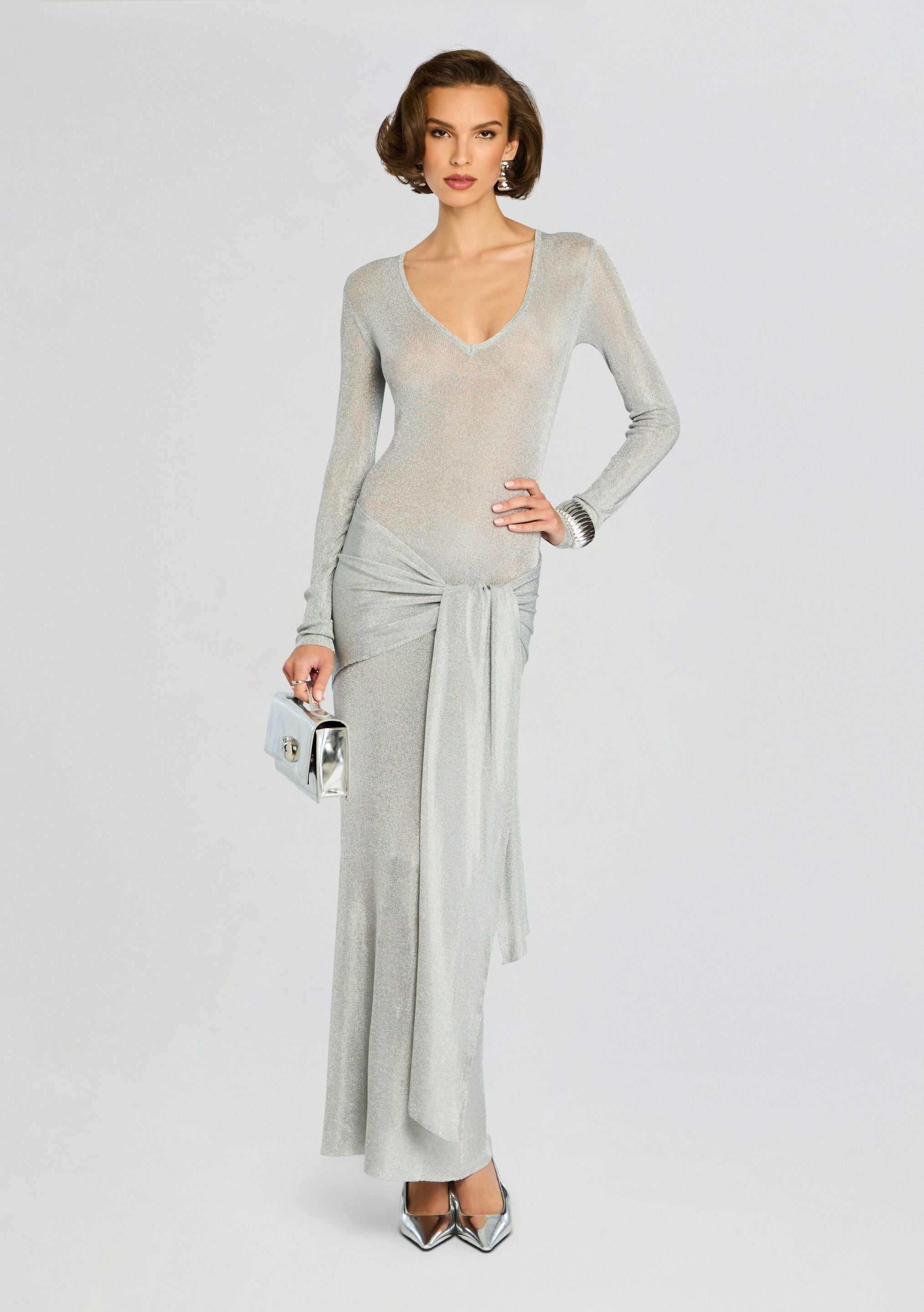 Ashera Metallic Knit Dress