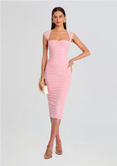 Kylie Mesh Midi Dress