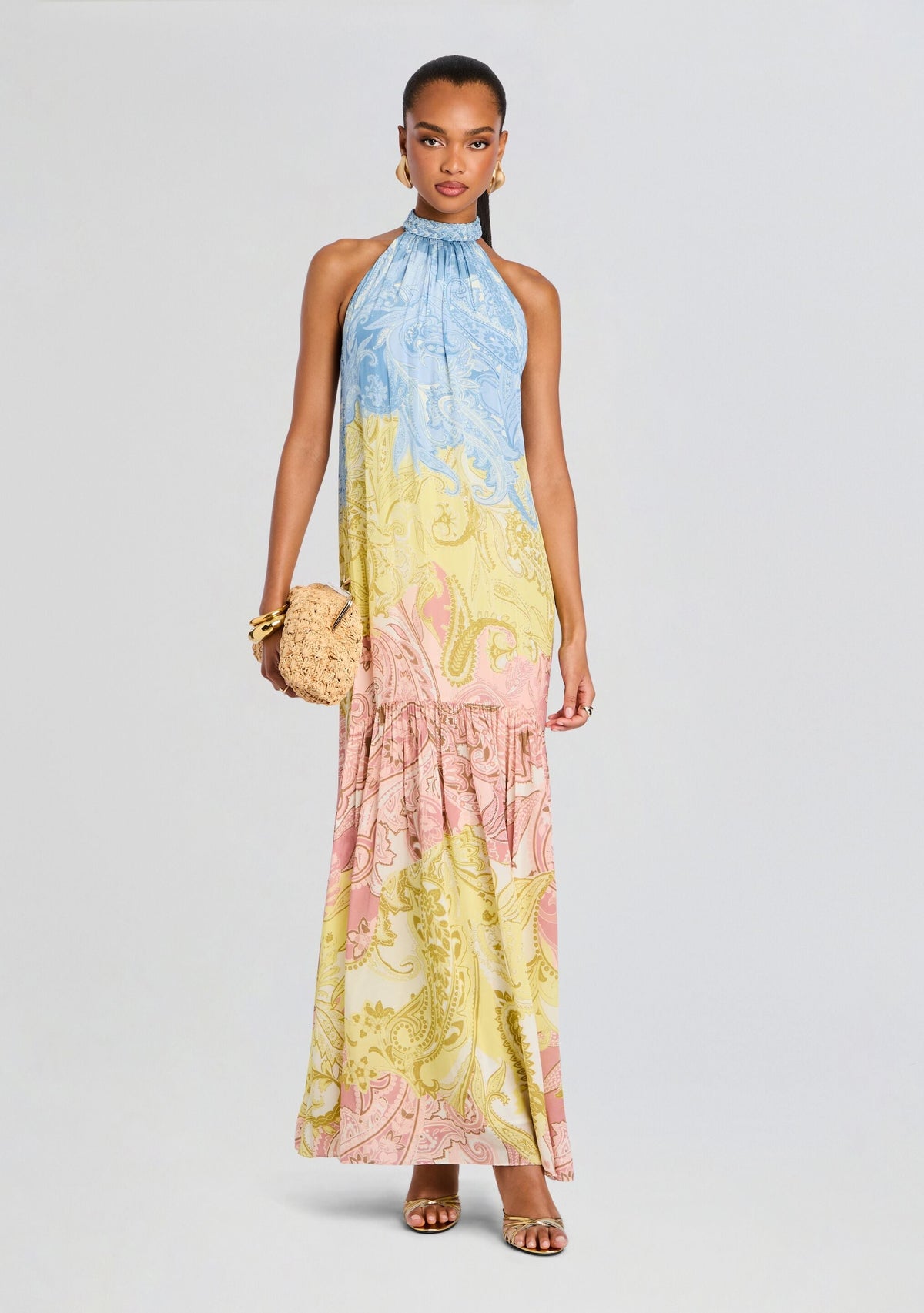 Fiza Halter Long Dress