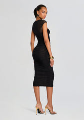 Kylie Mesh Midi Dress
